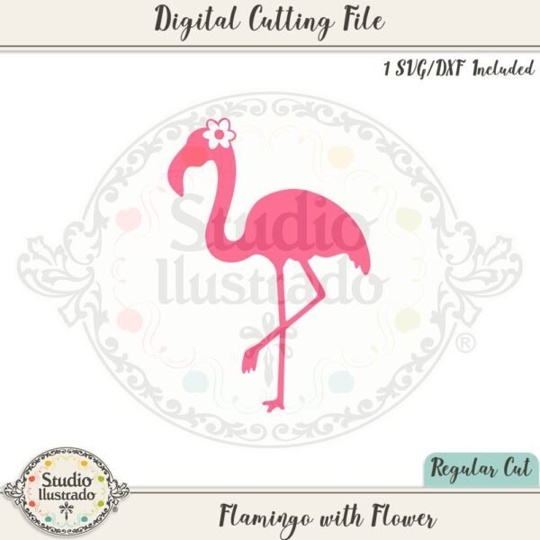 Flamingo with Flower