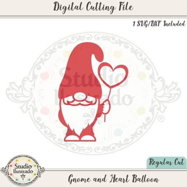 Gnome and Heart Balloon