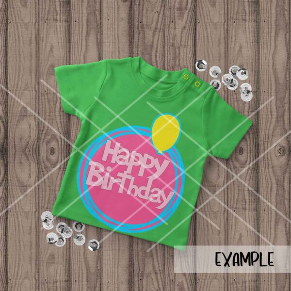 SI Happy Birthday Cake Topper Balloon mock