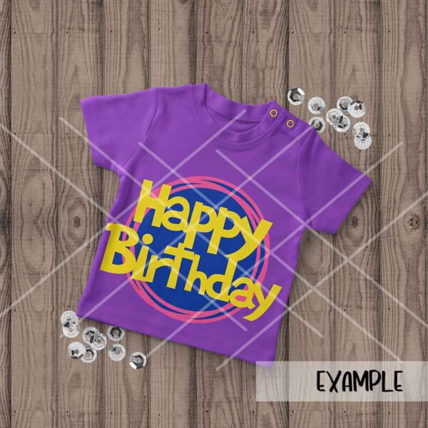 SI Happy Birthday Cake Topper Circle mock