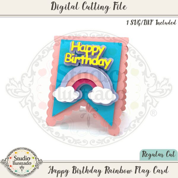 SI Happy Birthday Rainbow Flag Card 2021