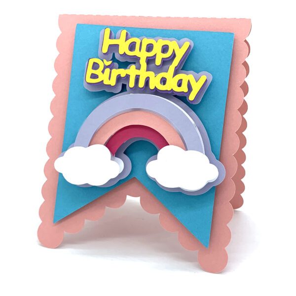 SI Happy Birthday Rainbow Flag Card