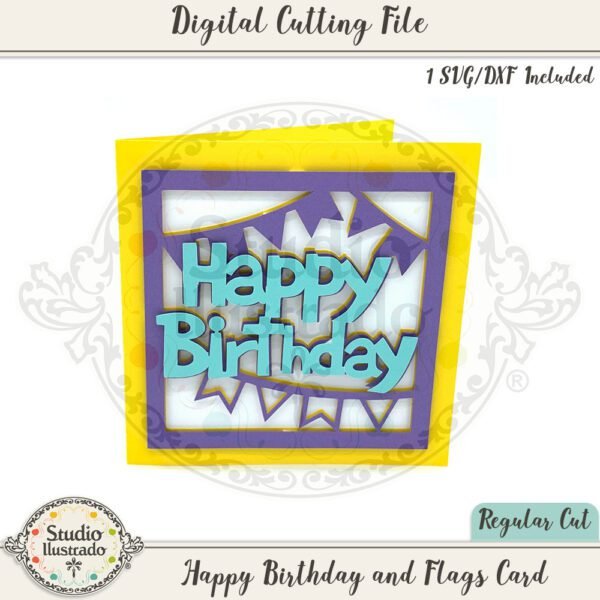 SI Happy Birthday and Flags Card 2021