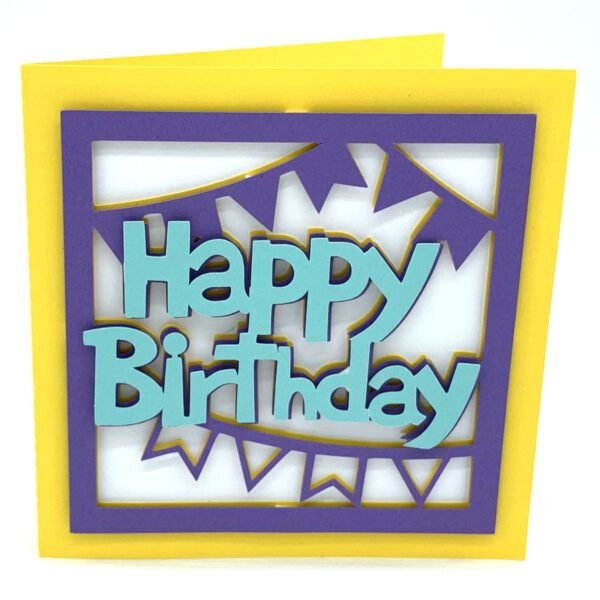 SI Happy Birthday and Flags Card