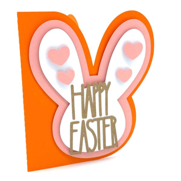 Happy Easter Bunny and Hearts Card - Image 3