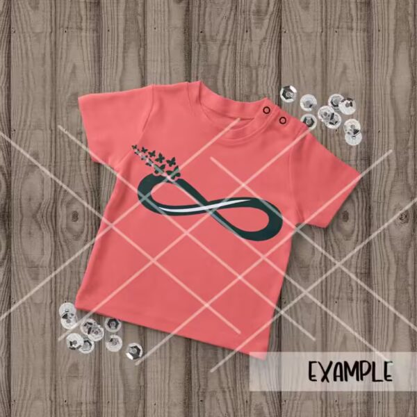 SI Infinity Symbol and Butterflies mock