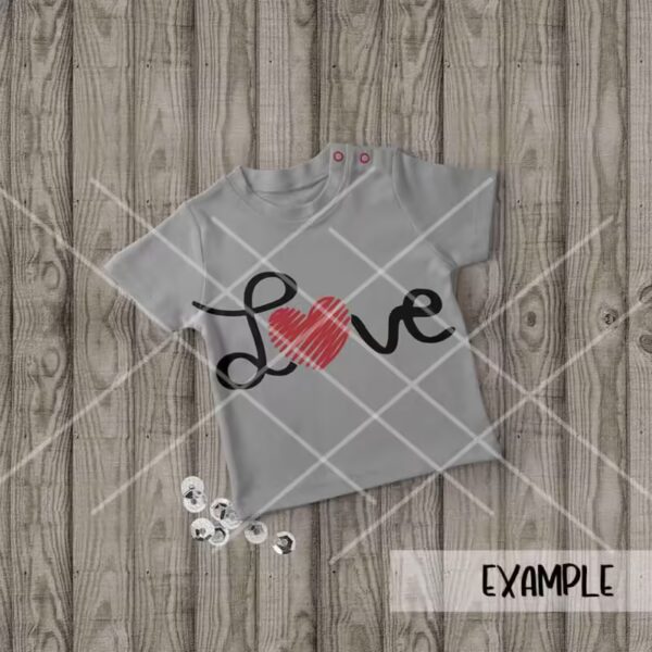 SI Love Scribbled Heart mock