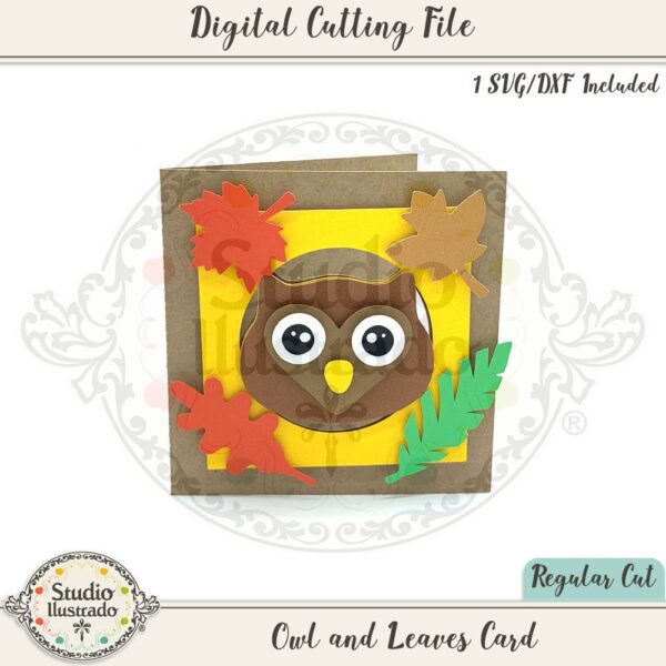 Owl and Leaves Card