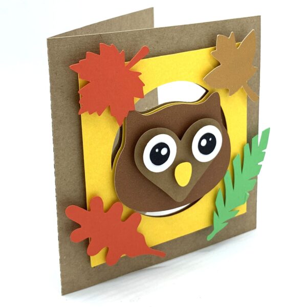 Owl and Leaves Card - Image 4