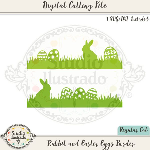 SI Rabbit and Easter Eggs Border 2021