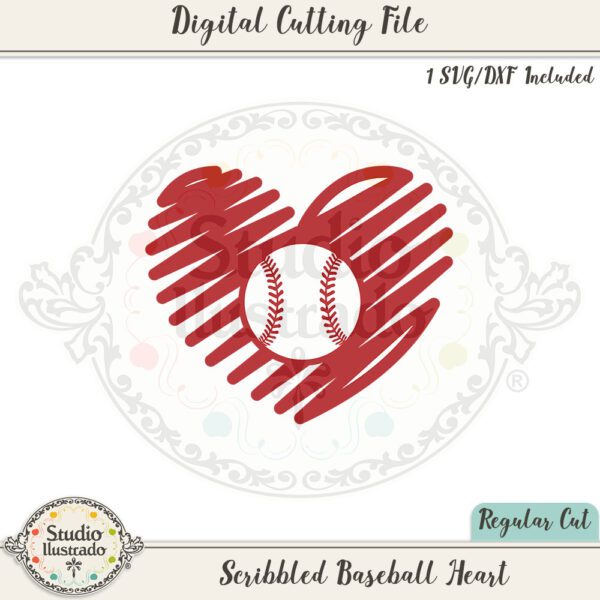 SI Scribbled Baseball Heart 2021