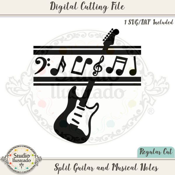 SI Split Guitar and Musical Notes 2021