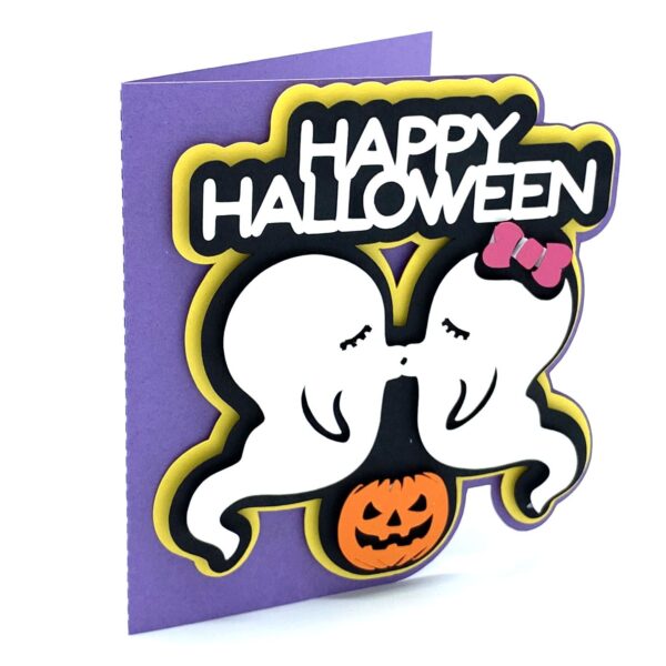 Happy Halloween Cute Ghosts Card - Image 3