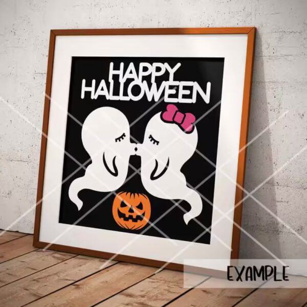 Happy Halloween Cute Ghosts Card - Image 4