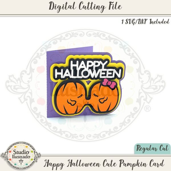 Happy Halloween Cute Pumpkin Card