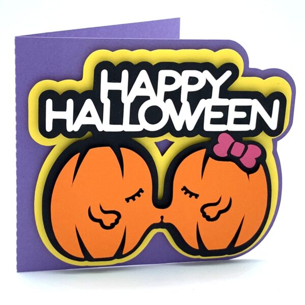 Happy Halloween Cute Pumpkin Card - Image 2