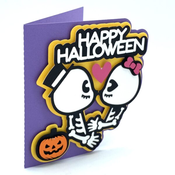 Happy Halloween Skeletons Card - Image 3