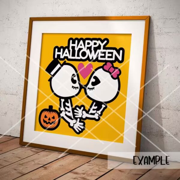 Happy Halloween Skeletons Card - Image 4