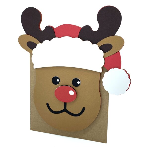 Reindeer Face Card - Image 3