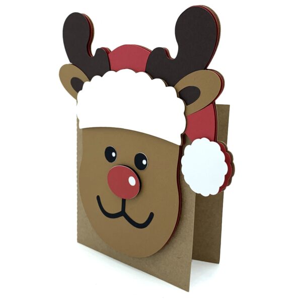 Reindeer Face Card - Image 4