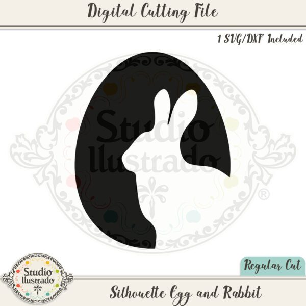 Silhouette Egg and Rabbit