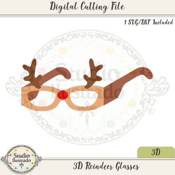 3D Reindeer Glasses