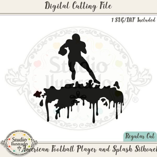 SI American Football Player and Splash Silhouette 4 2022