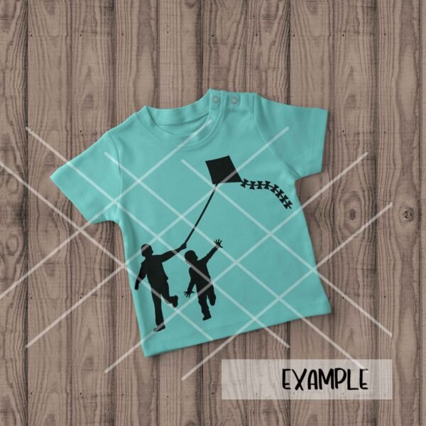 Children Playing with the Kite Silhouette - Image 2