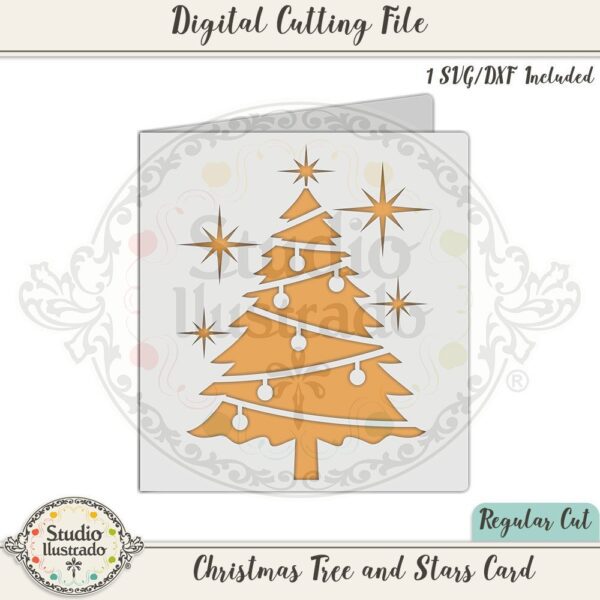 Christmas Tree and Stars Card