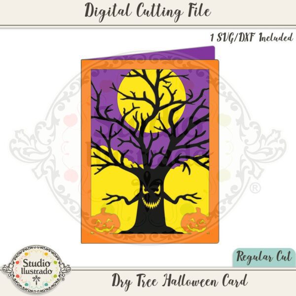 Dry Tree Halloween Card