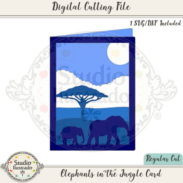 Elephants in the Jungle Card