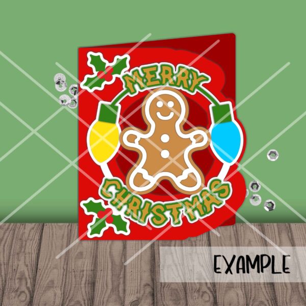 Gingerbread Merry Christmas Card - Image 3