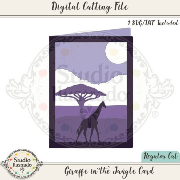 Giraffe in the Jungle Card