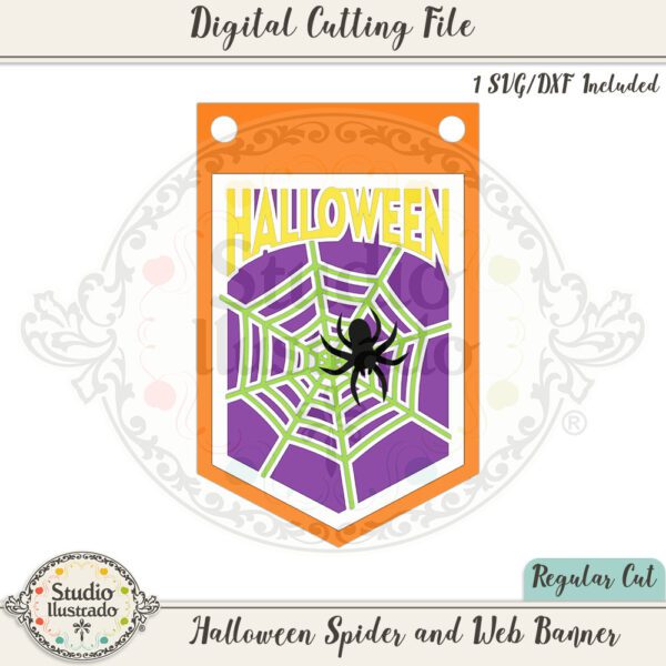 SI Halloween Spider and Web Banner 2022