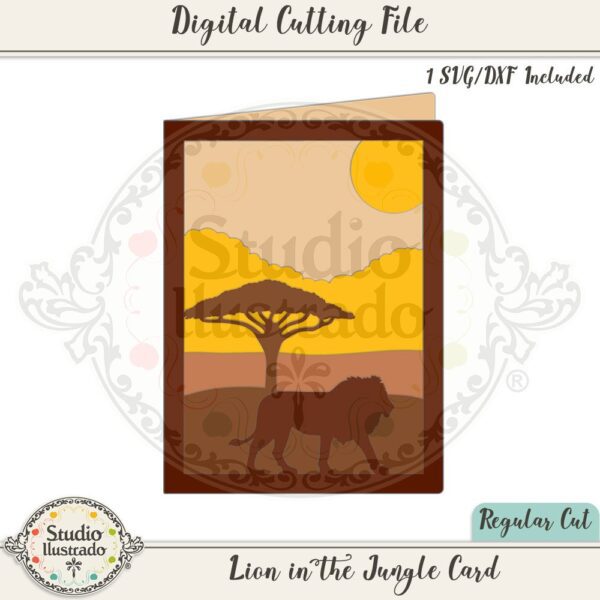 Lion in the Jungle Card