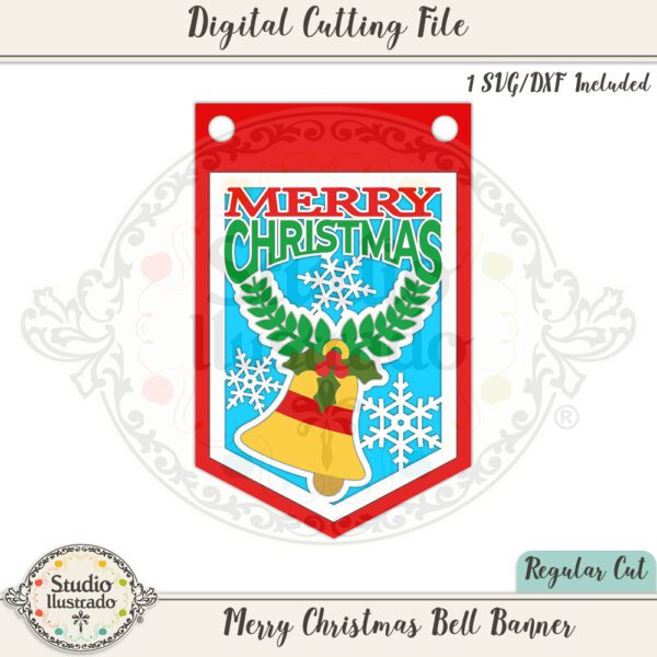 SI Merry Christmas Bell Banner 2022