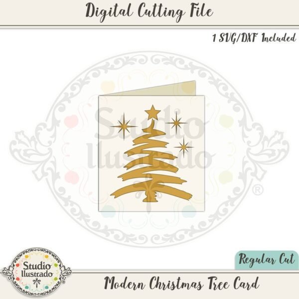 Modern Christmas Tree Card