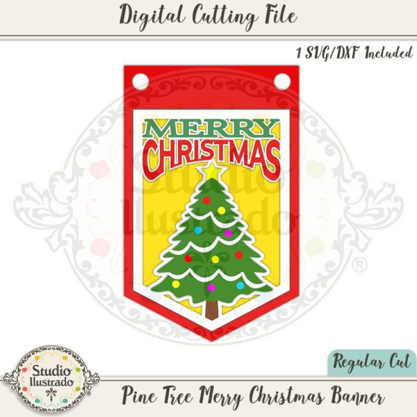 SI Pine Tree Merry Christmas Banner 2022