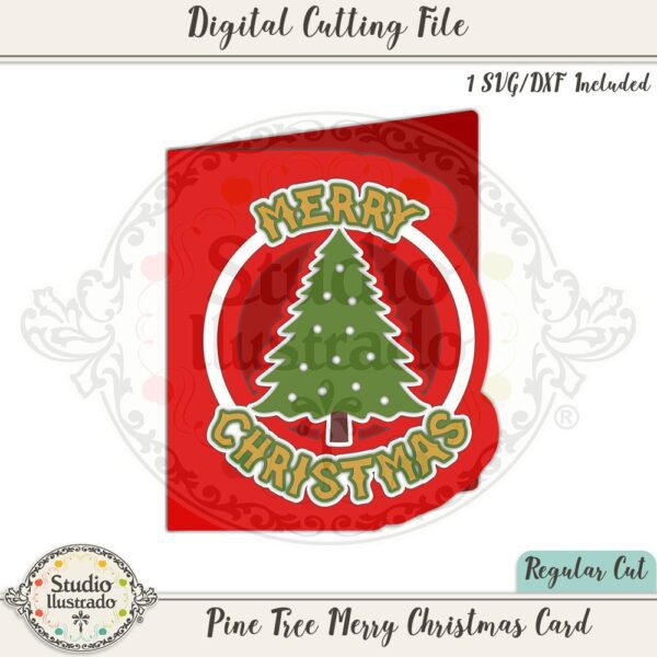 Pine Tree Merry Christmas Card