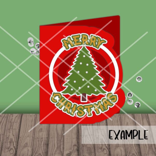 Pine Tree Merry Christmas Card - Image 3