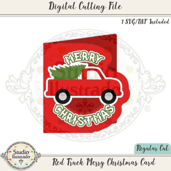 Red Truck Merry Christmas Card