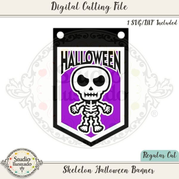 Skeleton Halloween Banner