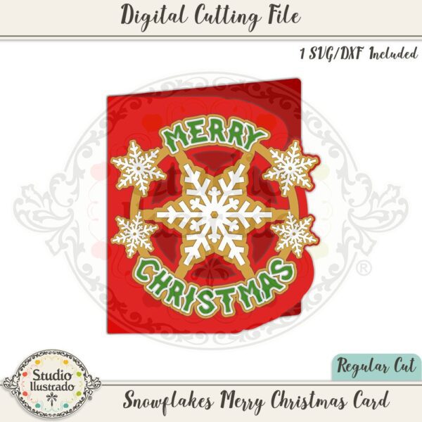 Snowflakes Merry Christmas Card