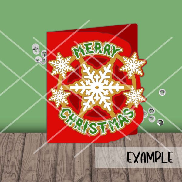 Snowflakes Merry Christmas Card - Image 3