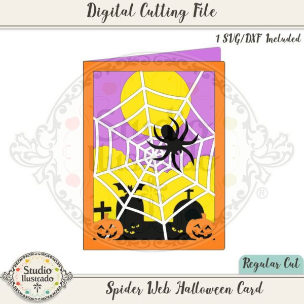 Spider Web Halloween Card