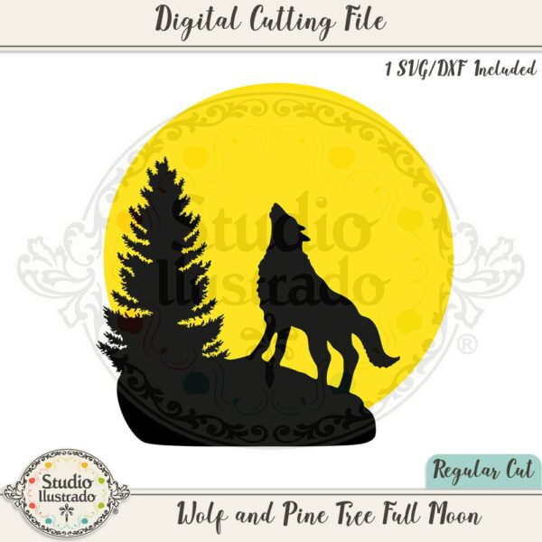 SI Wolf and Pine Tree Full Moon 2022 scaled