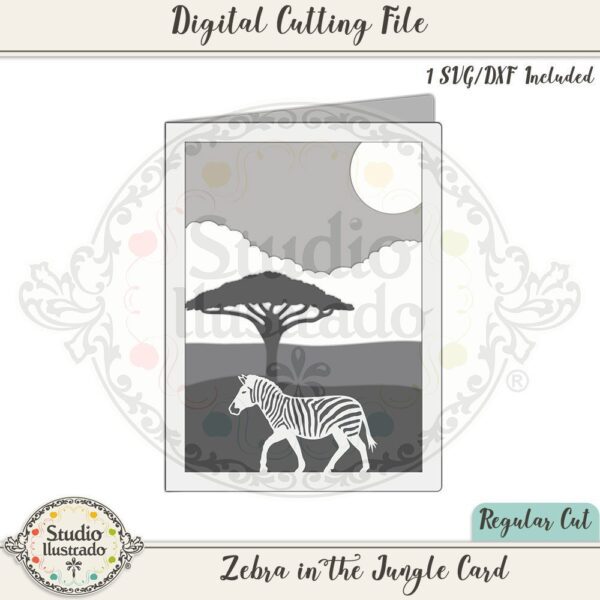 Zebra in the Jungle Card