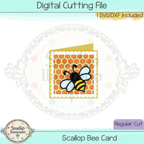 Scallop Bee Card