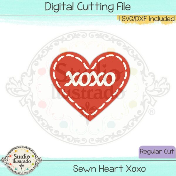 Sewn Heart Xoxo