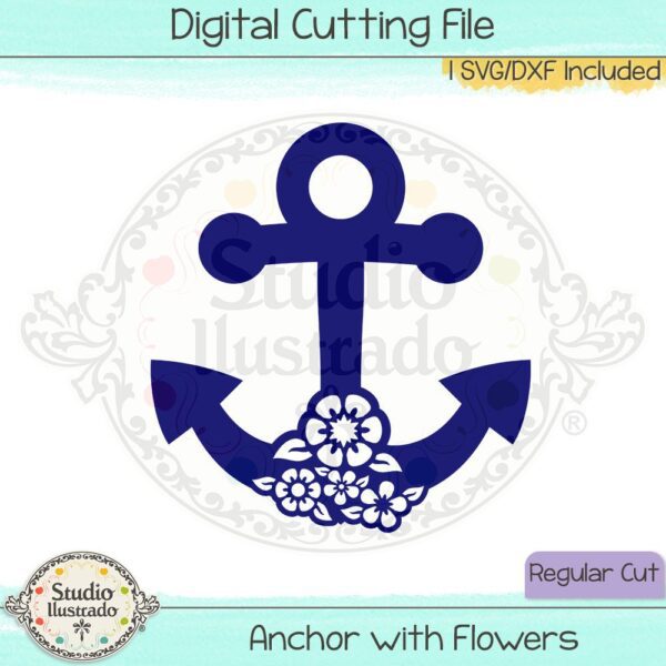 Anchor with Flowers